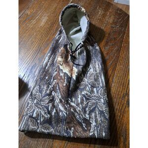 Camo Hunting Casual Brown and Tan Fleece Hood and Neck Gaiter